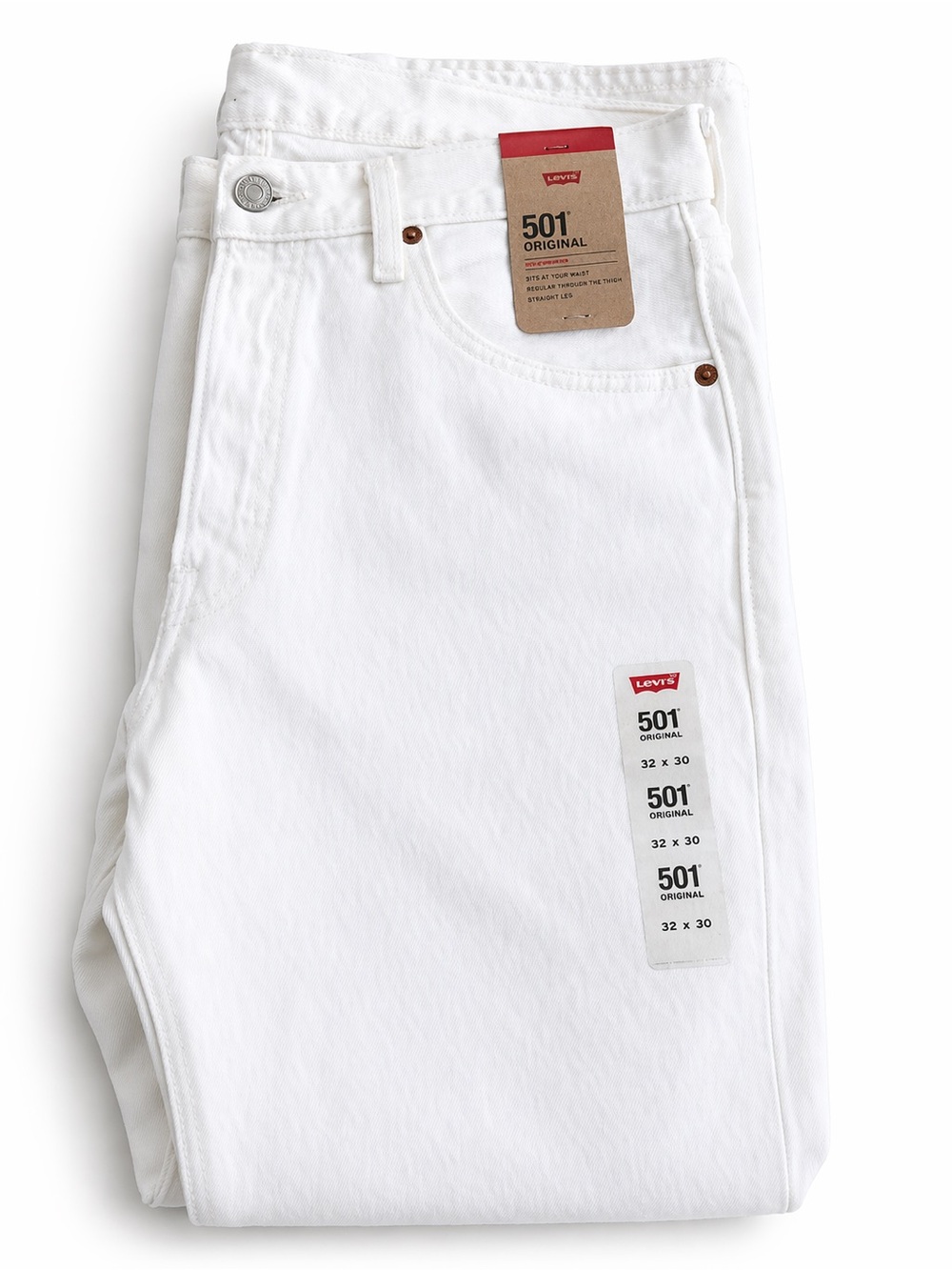 Levi's 501 Original Men’s Straight Jeans in White